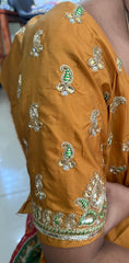 NR889MY - Mustard Yellow Colour Computer Maggam Work Blouse