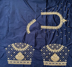 NR851NB - Navy Blue colour Computer Maggam Work Blouse