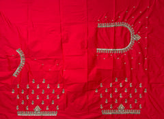 NR889MR - Mirchi Red Colour Computer Maggam Work Blouse