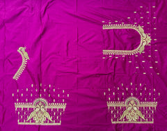 NR995MP -Mazenta Pink Colour Computer Maggam Work Blouse