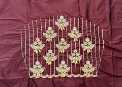 NR990CF- Coffee Colour Computer Maggam Work Blouse