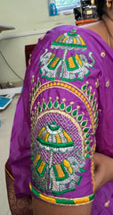NR482PR - Purple Colour Computer Multi Work Blouse