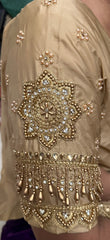 NR951GD -Gold Colour Computer Maggam Work Blouse