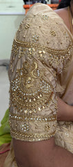 NR851GD - Gold Colour Computer Maggam Work Blouse
