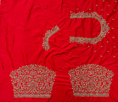 NR1300MR -Mirchi Red Colour Computer Maggam Work Blouse