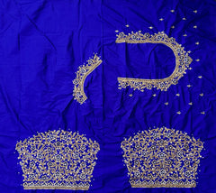 NR1300IB -Ink Blue Colour Computer Maggam Work Blouse