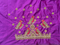 NR1059PR- Purple Colour Computer Maggam Work Blouse
