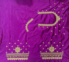 NR951MP -Mazenta Pink Colour Computer Maggam Work Blouse