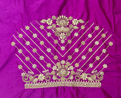 NR859MP -Magenta Pink Colour Computer Maggam Work Blouse