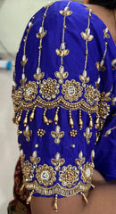 NR1149IB -Ink Blue Colour Computer Maggam Work Blouse