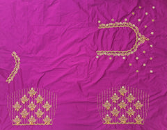NR990MP - Magenta Pink Colour Computer Maggam Work Blouse