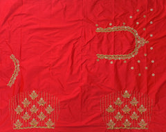 NR990MR - Mirch Red Colour Computer Maggam Work Blouse