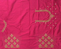 NR990TP- Tomato Pink Colour Computer Maggam Work Blouse