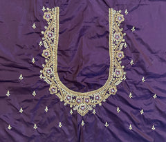 NR1300WN -Wine Colour Computer Maggam Work Blouse