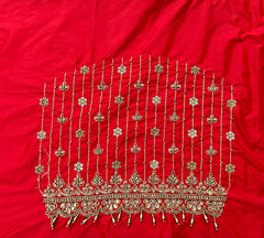 NR929MR- Mirchi Red Colour Computer Maggam Work Blouse