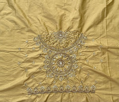 NR1129GD -Gold Colour Computer Maggam Work Blouse ( POT Neck)