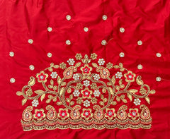 NR897R -Red Colour Computer Maggam Work Blouse