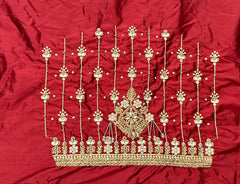 NR1050M- Maroon Colour Computer Maggam Work Blouse ( Boat Neck Design Back Open)