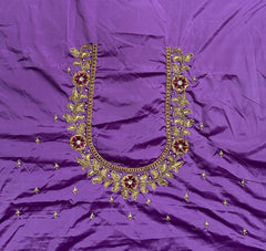 NR1296LV -Lavender Colour Computer Maggam Work Blouse