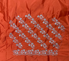 NR401OR -Orange Colour Computer Work Blouse