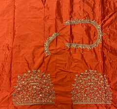 NR398OR - Orange Colour Computer Work Blouse