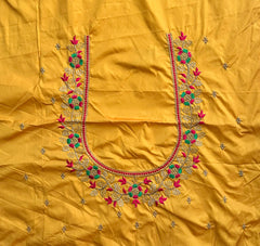 NR495Y-Yellow Colour Computer Multi Work Blouse