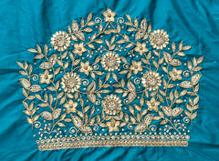 NR1249RG- Rama Green Colour Computer Maggam Work Blouse