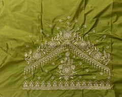 NR409MD -Mahendi Colour Computer Work Blouse