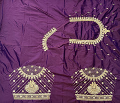 NR851WN -Wine Colour Computer Maggam Work Blouse
