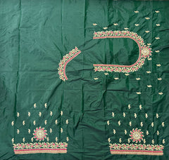 NR885BG - Bottle Green Colour Computer Maggam Work Blouse