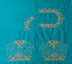 NR859SG -Sea Green Colour Computer Maggam Work Blouse