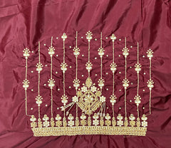 NR1050DM- Dark Maroon Colour Computer Maggam Work Blouse ( Boat Neck Design Back Open)