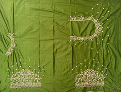NR897MG -Mahendi Green Colour Computer Maggam Work Blouse
