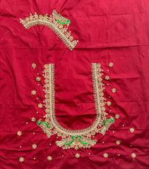NR1059M- Maroon Colour Computer Maggam Work Blouse