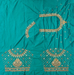 NR851SG - Sea Green Colour Computer Maggam Work Blouse