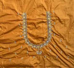 NR849MY- Mustard Yellow Colour Computer Maggam Work Blouse