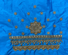 NR951SB -Sky Blue Colour Computer Maggam Work Blouse