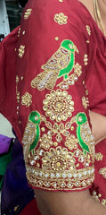 NR1059M- Maroon Colour Computer Maggam Work Blouse