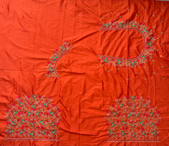 NR495OR- Orange Colour Computer Multi Work Blouse