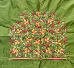 NR495MG-Mahendi Green Colour Computer Multi Work Blouse