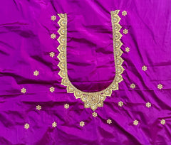 NR951MP -Mazenta Pink Colour Computer Maggam Work Blouse