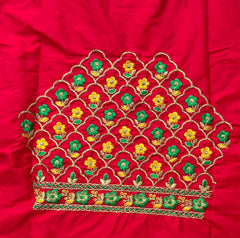 NR485TR -Tomato Red Colour Computer Multi Work Blouse