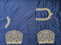 NR1320NB - Navy Blue Colour Computer Maggam Work Blouse