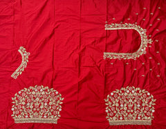 NR1320R- Red Colour Computer Maggam Work Blouse