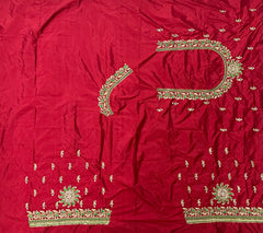 NR885R - Red Colour Computer Maggam Work Blouse