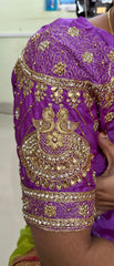 NR851PR - Purple Colour Computer Maggam Work Blouse