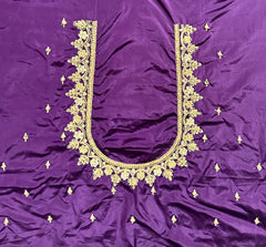 NR929WN- Wine Colour Computer Maggam Work Blouse