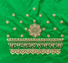 NR951G -Green Colour Computer Maggam Work Blouse