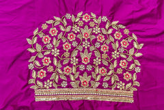 NR1320MP -Magenta Pink  Colour Computer Maggam Work Blouse