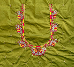 NR482MD - Mahendi Colour Computer Multi Work Blouse